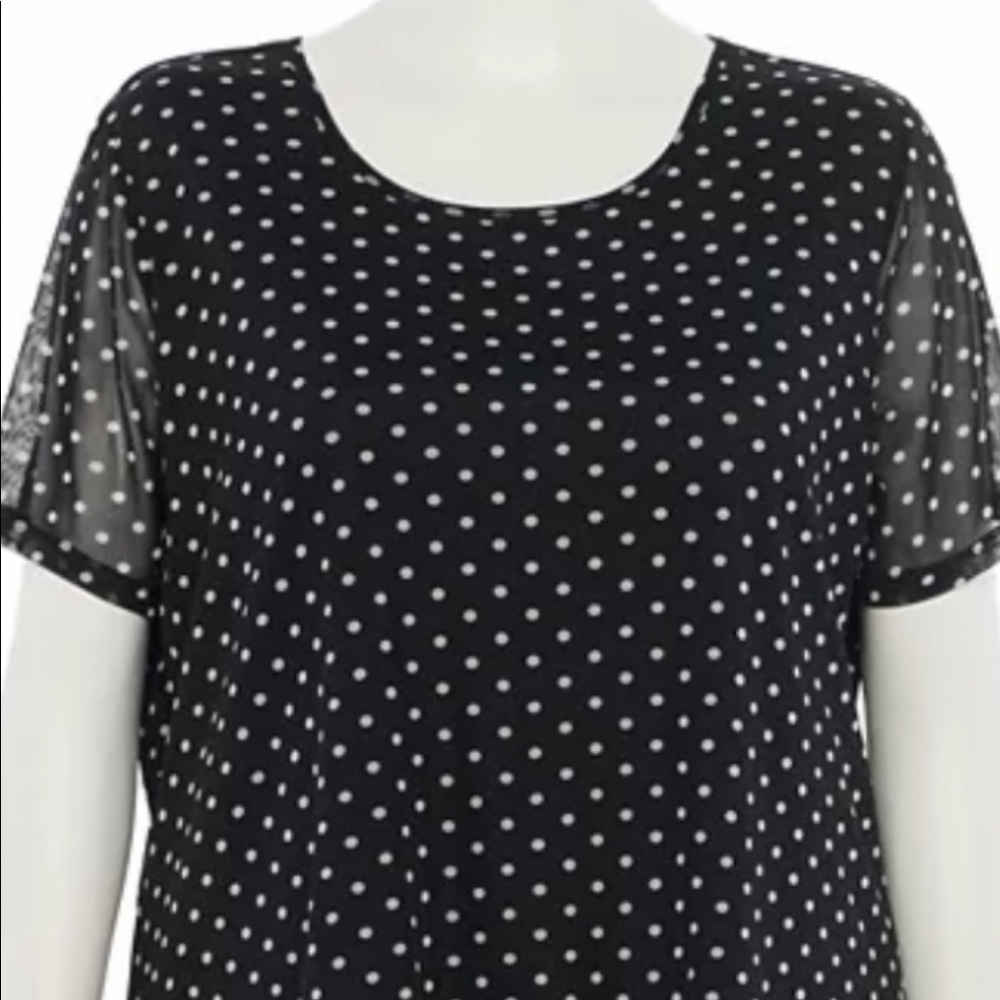 Plus Size Croft & Barrow®
Handkerchief-Hem Mesh Top 3x